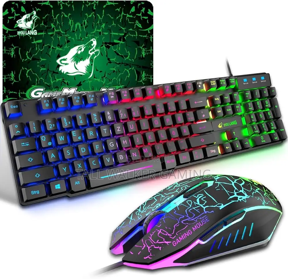 Ziyou Lang Qwertz Gaming Keyboard and Mouse Set
