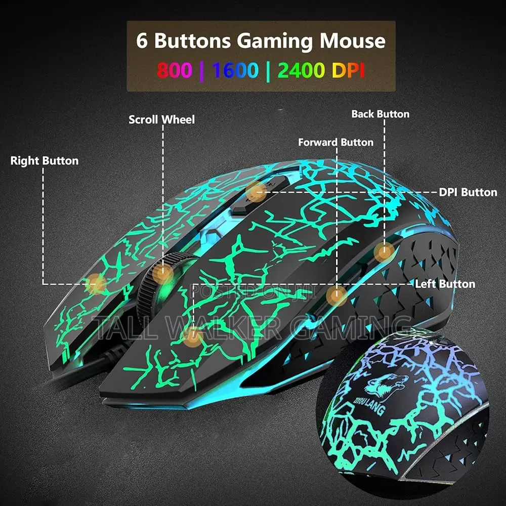 Ziyou Lang Qwertz Gaming Keyboard and Mouse Set