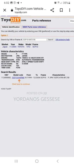 Toyota Vitz 2004 Silver