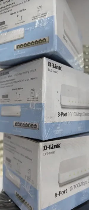 D-Link Des-1008c 8-Port Desktop Switch – New
