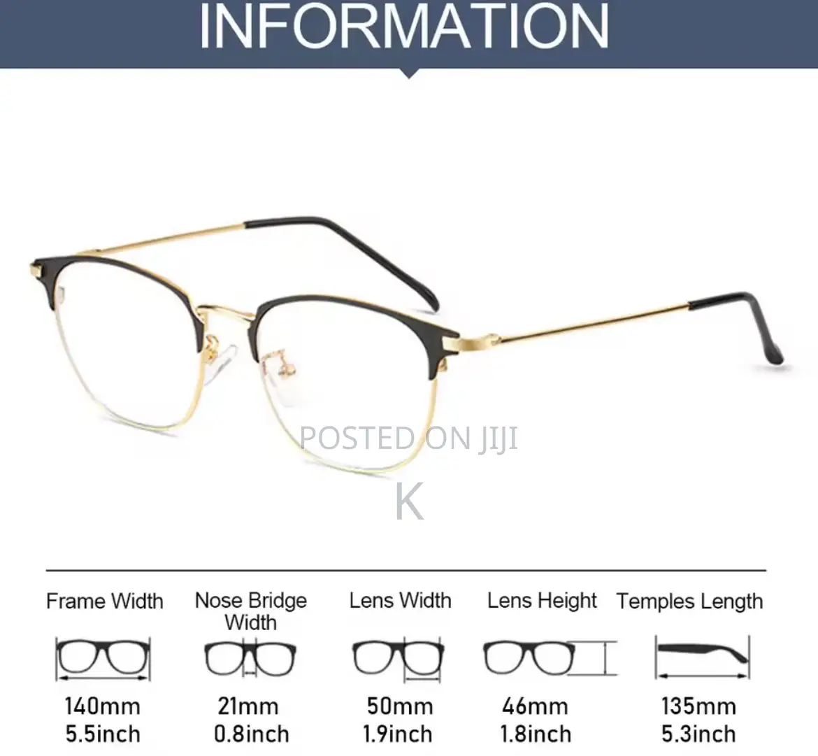 Classic Semi Rimless Glass