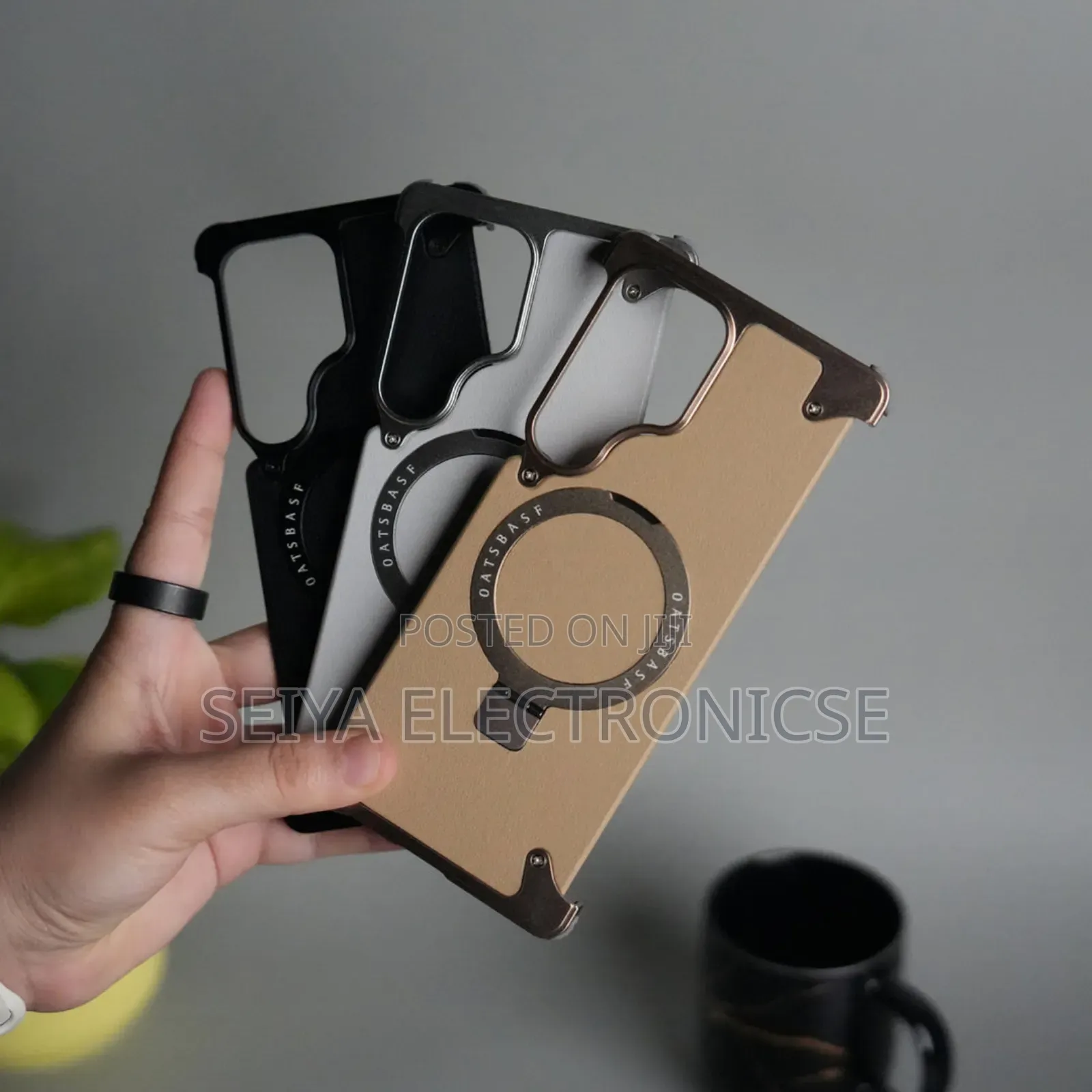 Galaxy S25 Ultra Freamlass Leather Metal Cover Cases