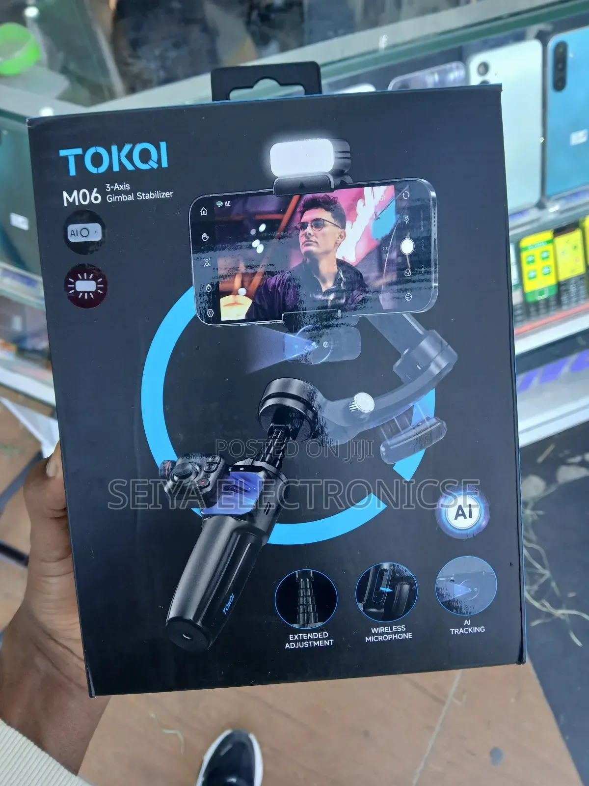 Tokqi M06 3-Axis Gimbal Stabilizer for Smartphones.