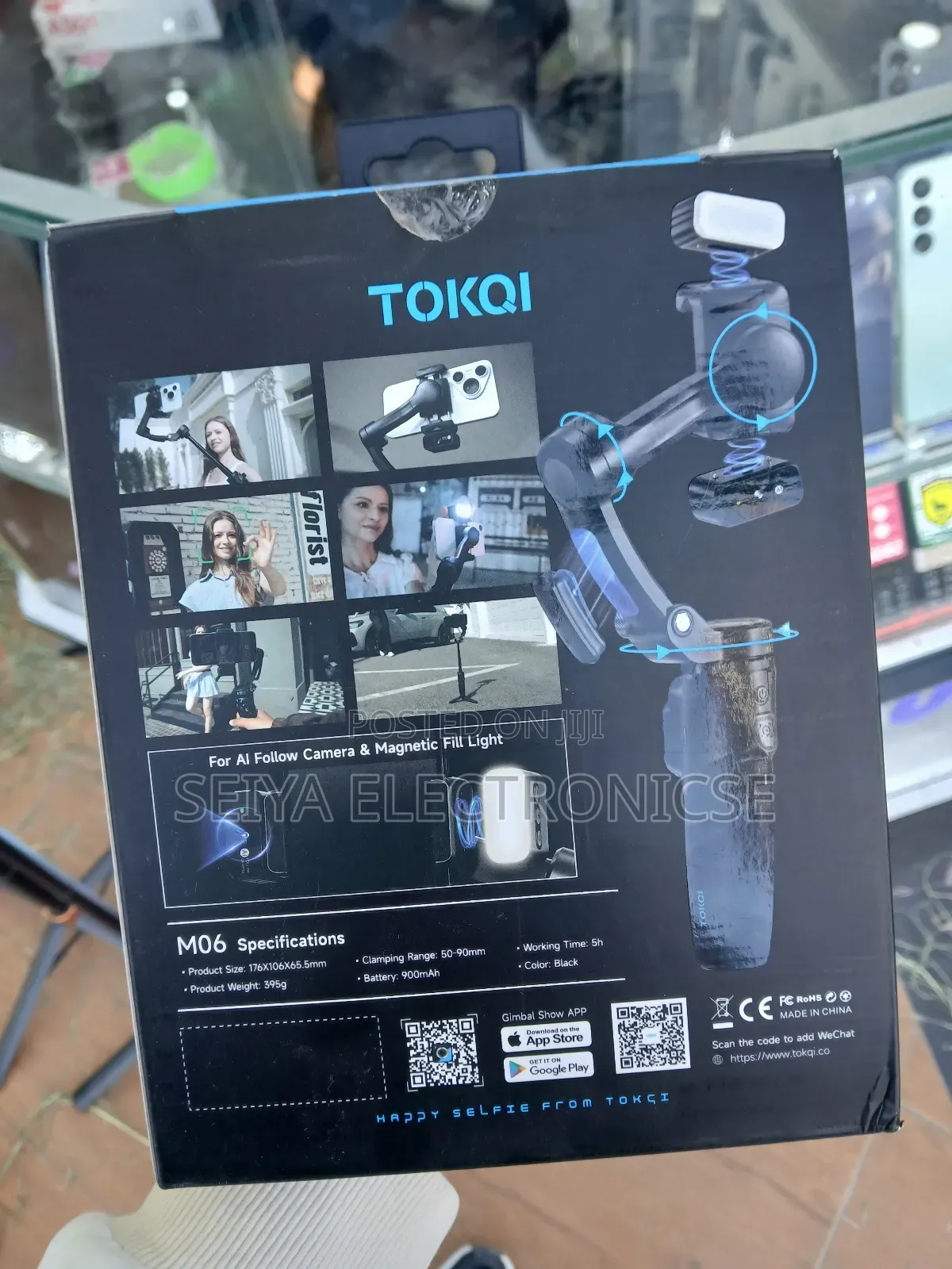 Tokqi M06 3-Axis Gimbal Stabilizer for Smartphones.