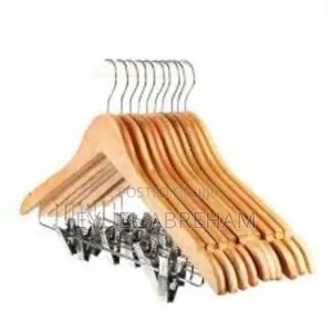 Imported Wooden Hanger With Clips