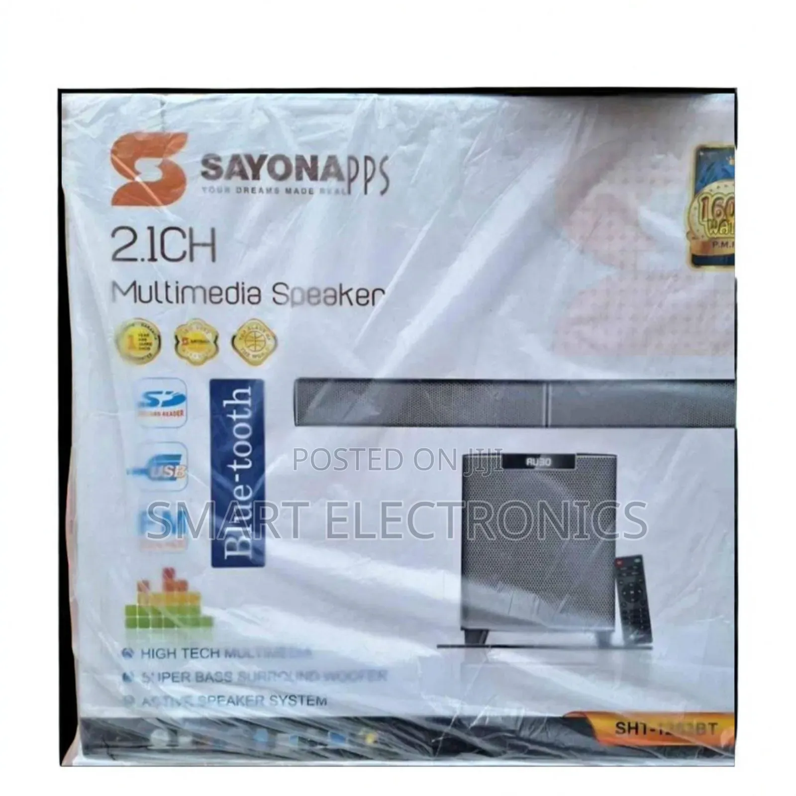 Sayona SHT-1253bt 2.1 Channel Multimedia Sound Bar Speaker System.
