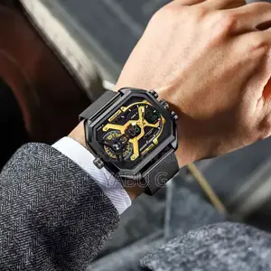 Poedagar Mens Dual Time Chronograph Luxury Wrist Watch for Men Watch