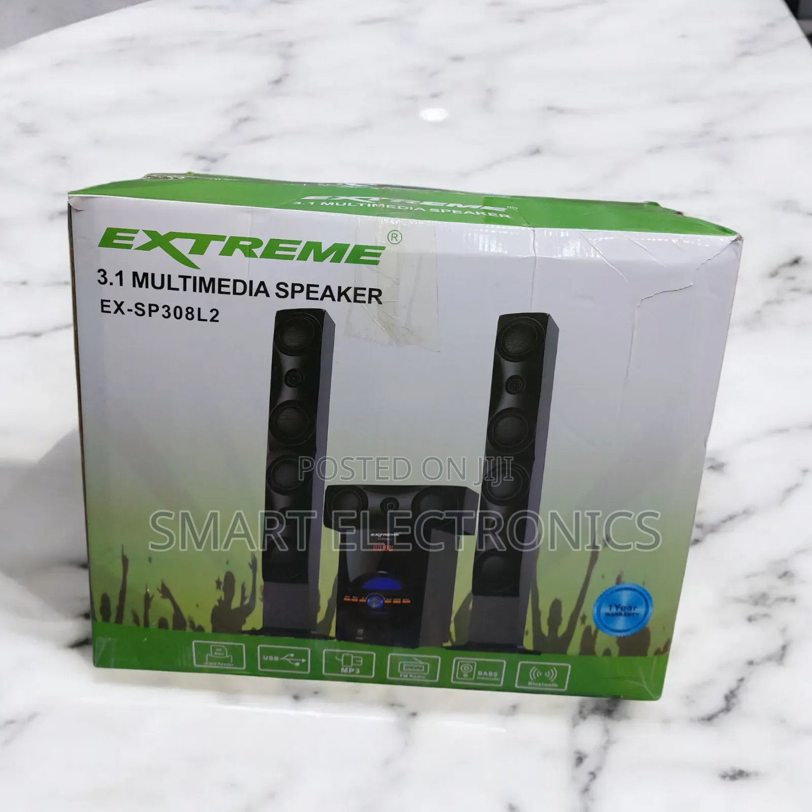 Extreme Speaker,3.1 Channel Sound System a Powerful Bass Subwoofer.