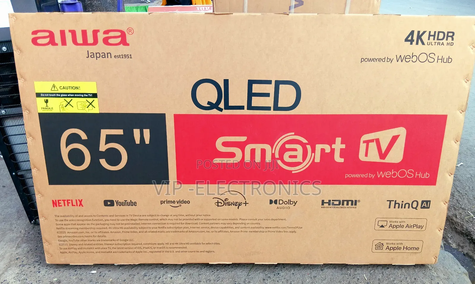 Aiwa 65 Inch Smart HDR Qled Webos HubOriginal Aiwa New 2025 Model
