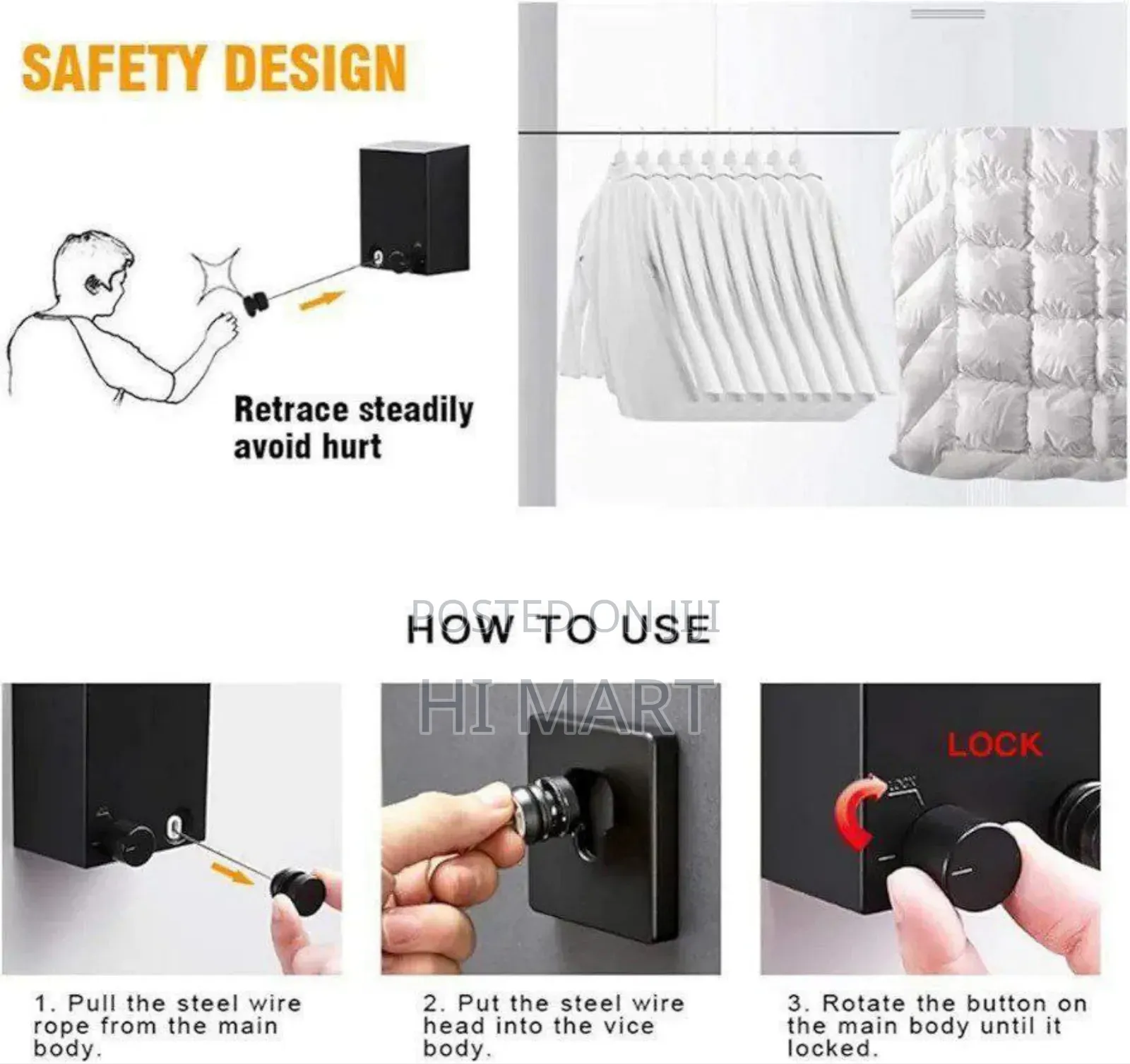 Retractable Clothline Rope