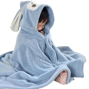 Hooded Cartoon Bathrobe Towel