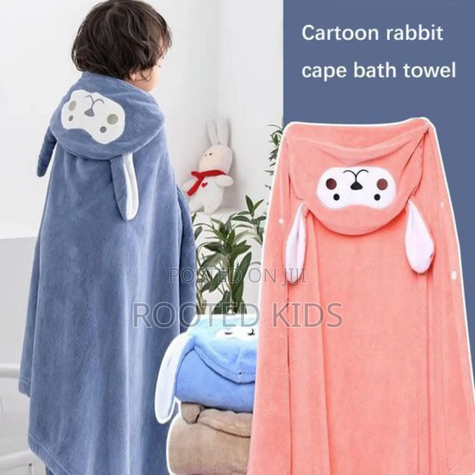 Hooded Cartoon Bathrobe Towel