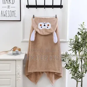 Hooded Cartoon Bathrobe Towel
