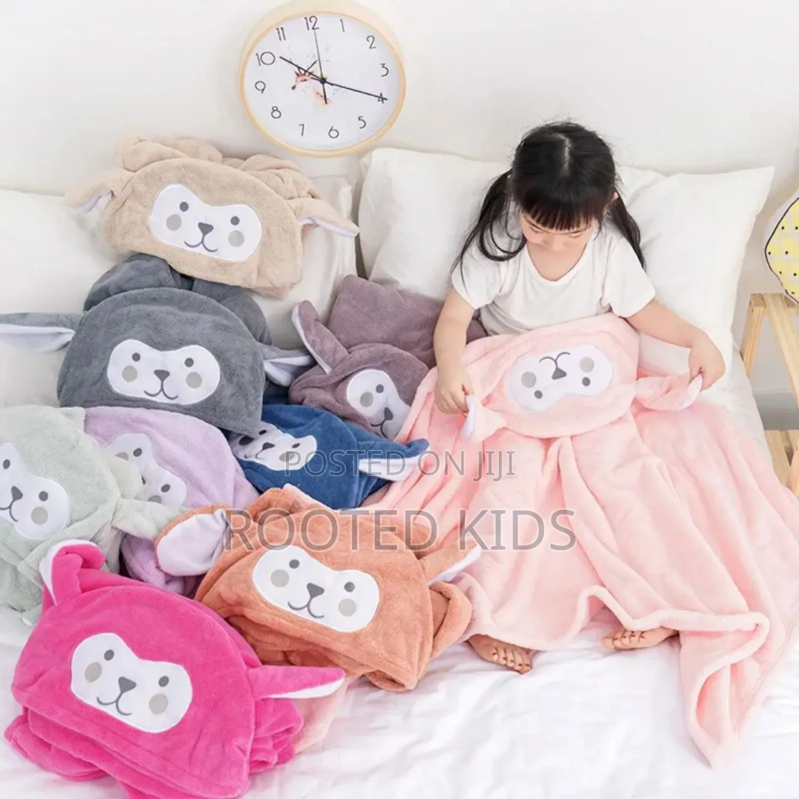 Hooded Cartoon Bathrobe Towel