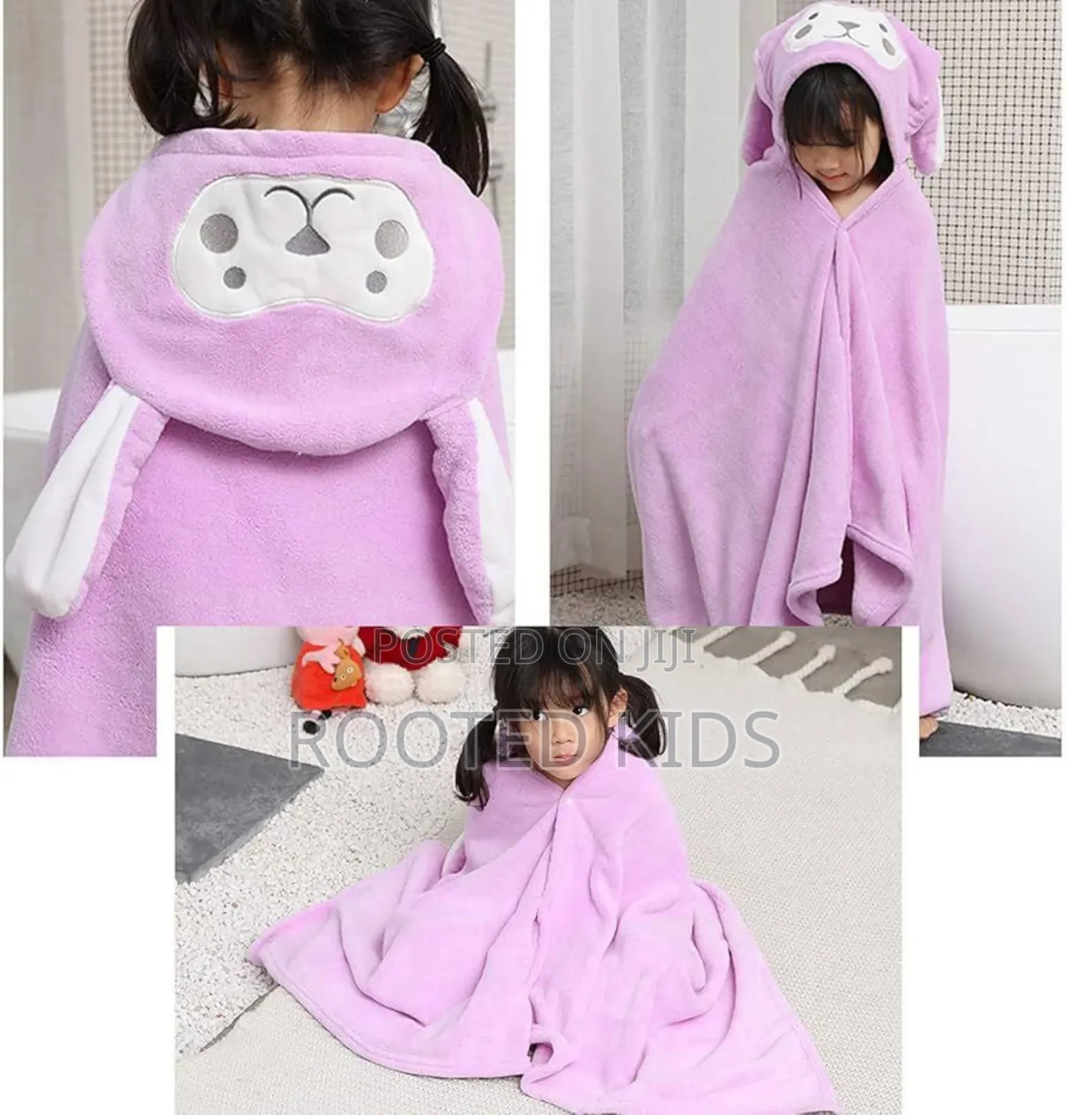 Hooded Cartoon Bathrobe Towel