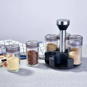 Rotating Glass Seasoning Jar