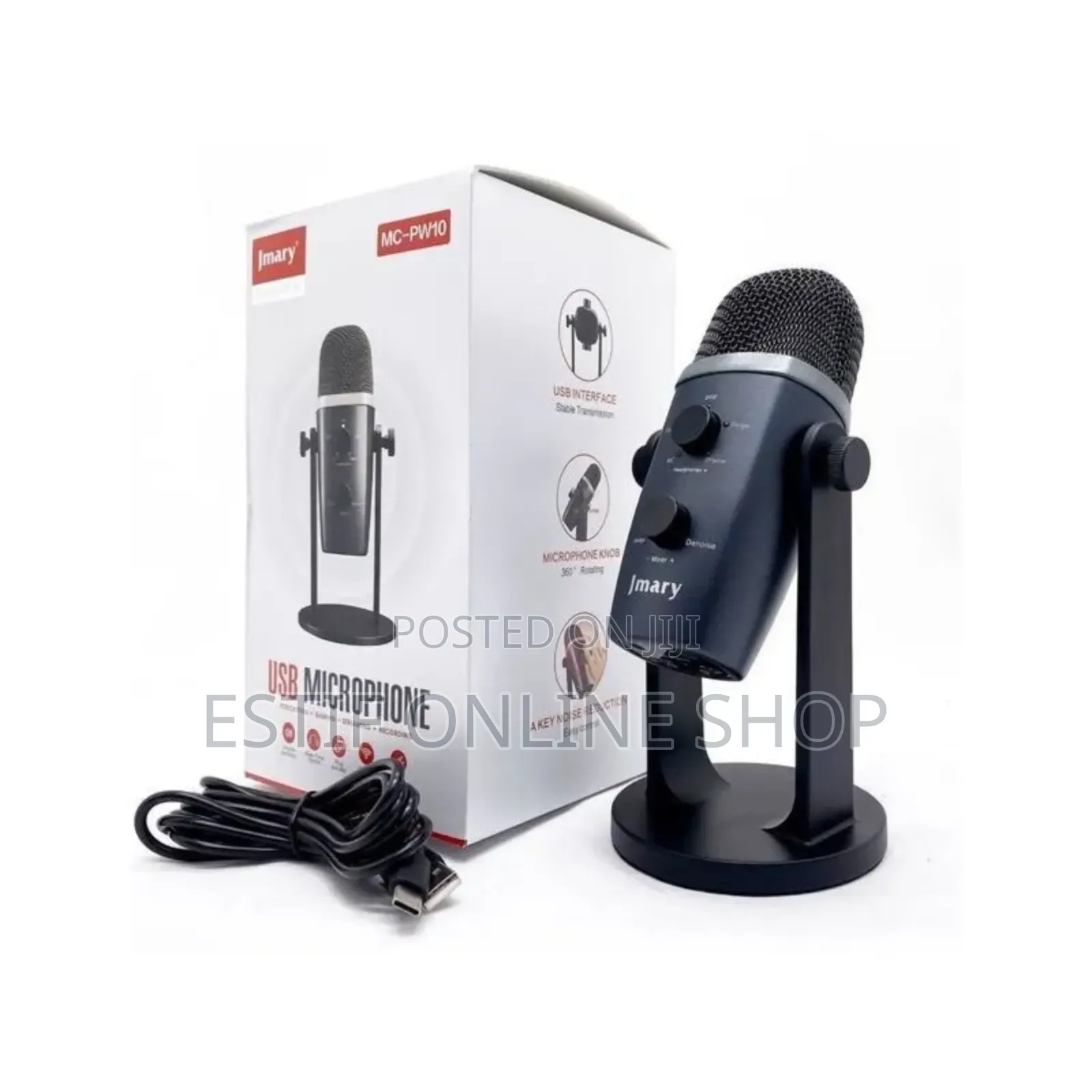 Jmary Mc-Pw10 Condenser Streaming Usb Microphone