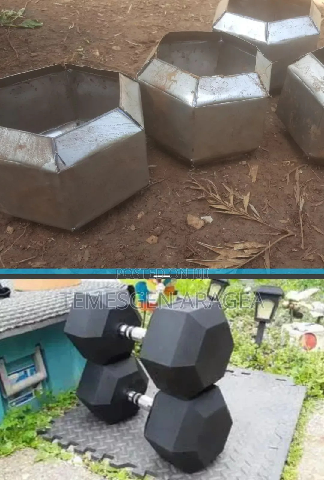 Dumbbell ዳምፔል በሲሚንቶም ሆነ በብረት እንሰራለን በሲሚንቶም 65 ብር በብረት 250 አስተያት ይኖራል