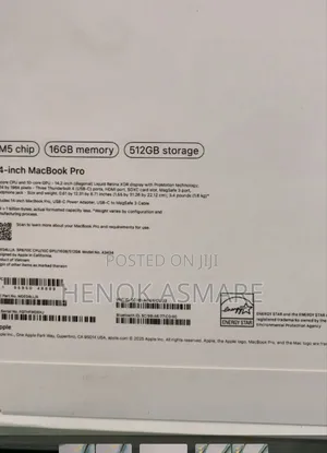 New Laptop Apple MacBook Pro 16GB Apple M5 SSD 512GB