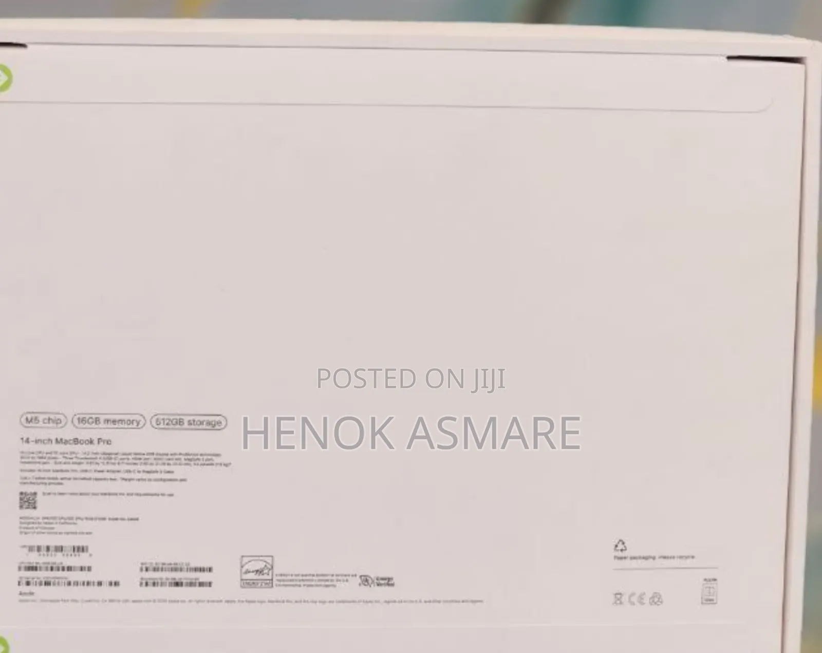 New Laptop Apple MacBook Pro 16GB Apple M5 SSD 512GB