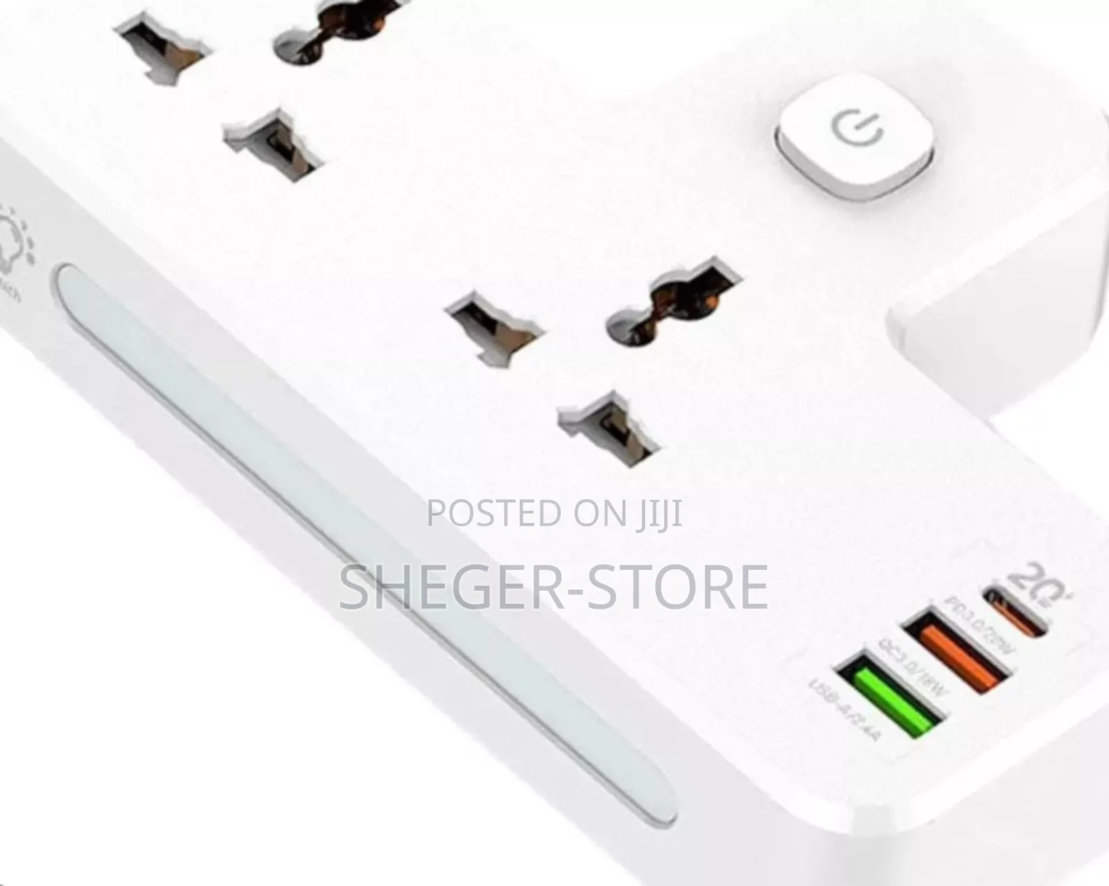Orginal 3in1 Power Socket With Usb and Type-C, 2500w Capacity.