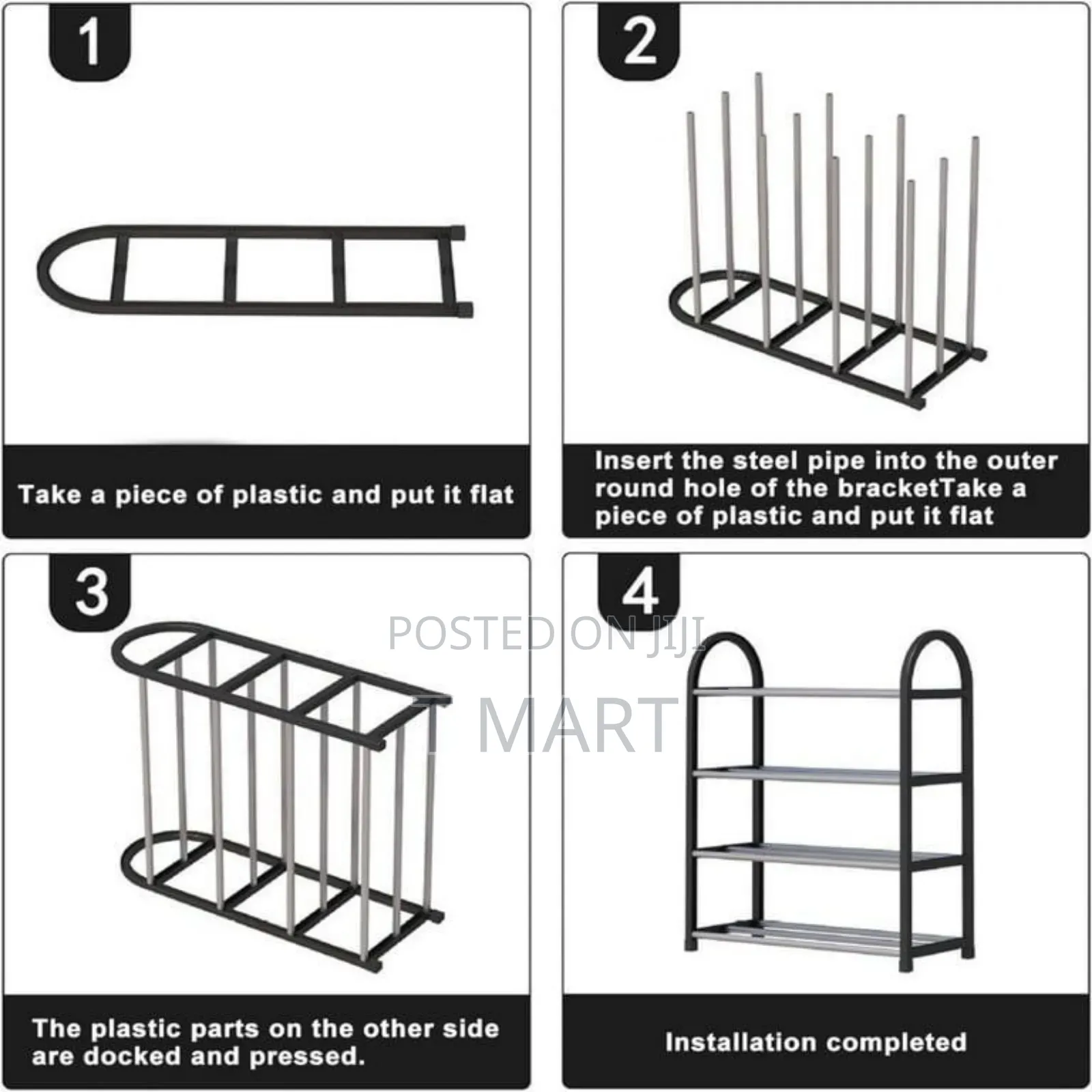 4 Tier Shoe Rack ባለ 4 ደረጃ ጫማ መደርደሪያ