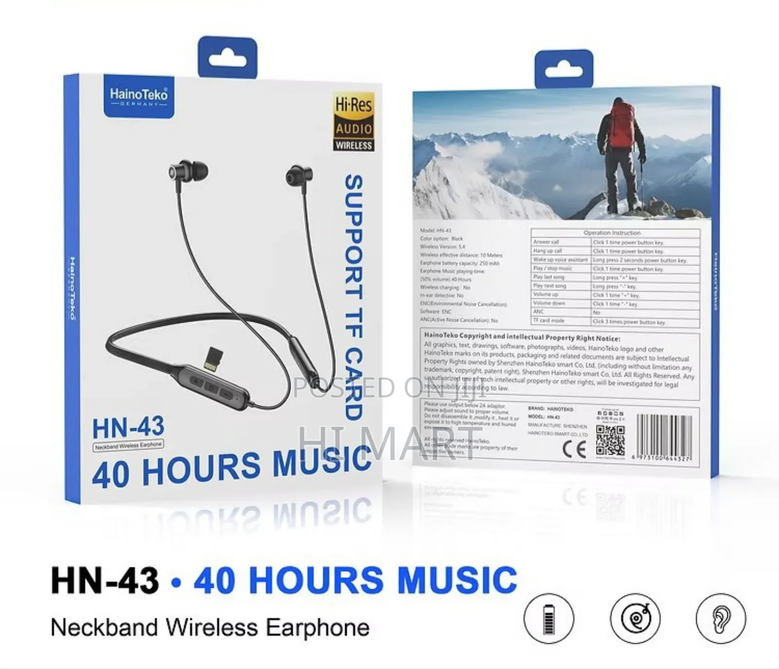 Haino Teko Wireless Neckband Earphone