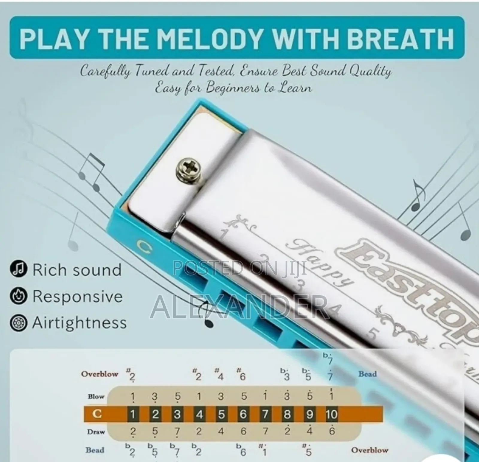 East Top Blues Harmonica