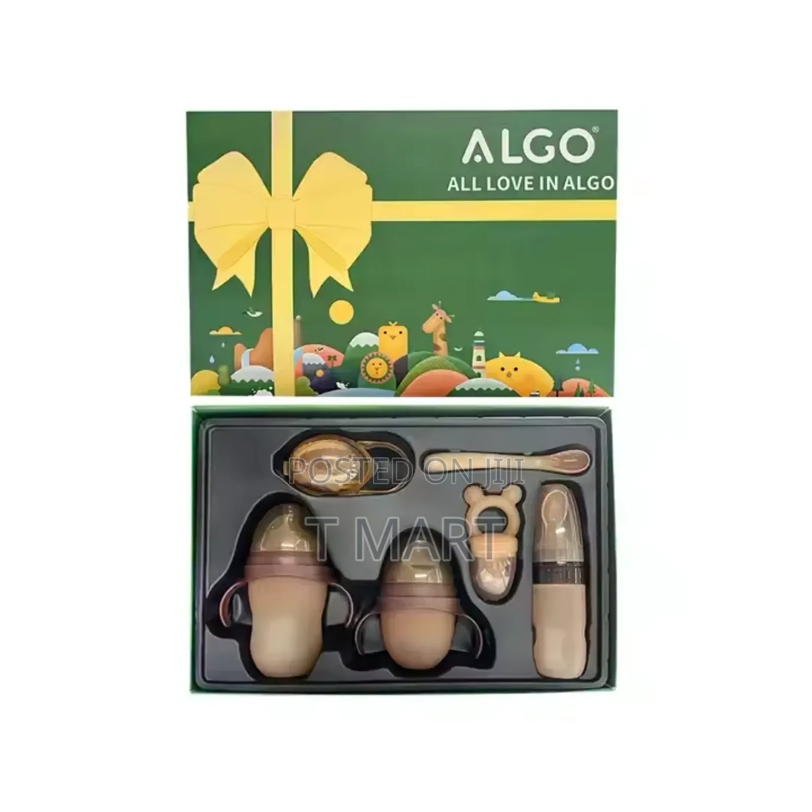 6 Pieces Bpa Free Silicone Baby Bottles or Feeding Sets ( Algo)