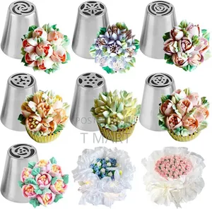 7pcs Cake Decorating Tools And Reusable Pastry Bag For Cupcakes