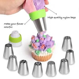 7pcs Cake Decorating Tools And Reusable Pastry Bag For Cupcakes