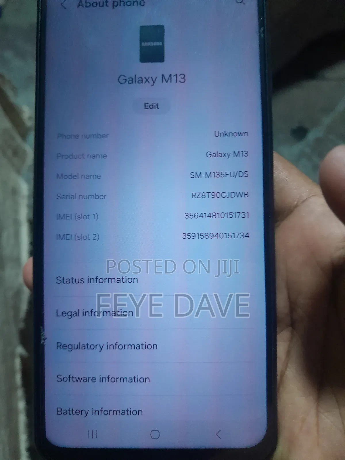 Samsung Galaxy M13 64 GB Black