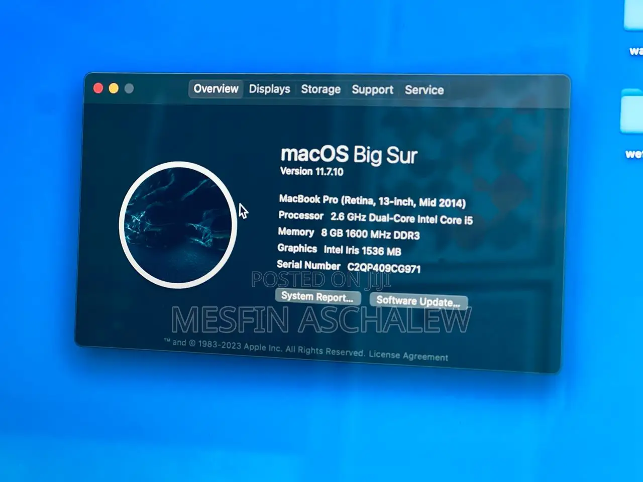 Laptop Apple MacBook 2014 8GB Intel Core I5 HDD 256GB