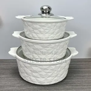 High Class 3 Set Ceramic Soup Pot ( ለቤትዎ ተጨማሪ ድምቀት የሚሆን)