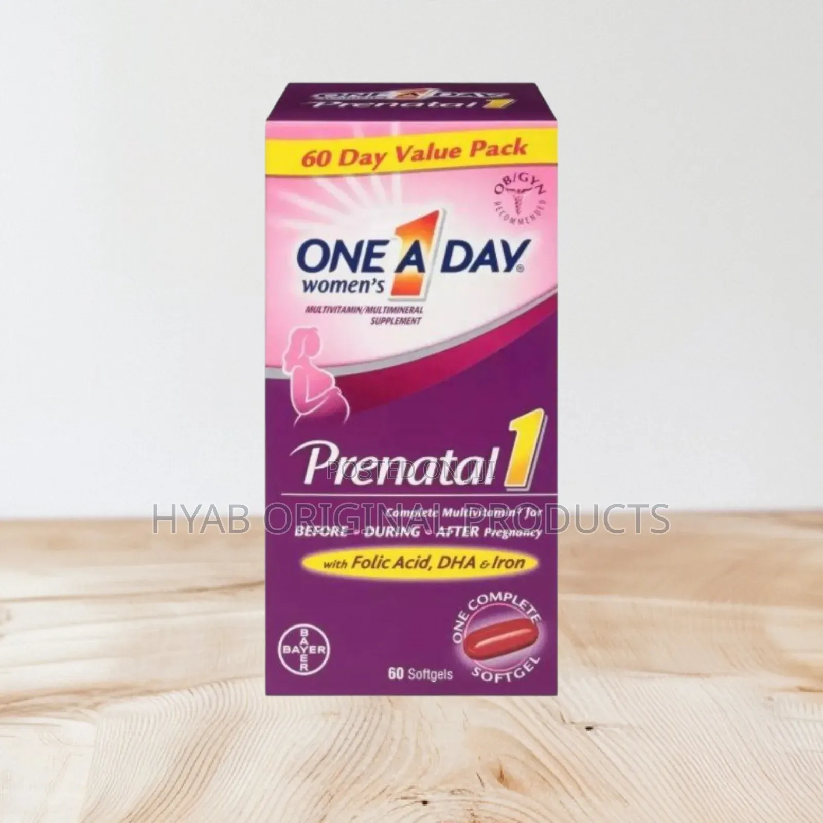 One a Day Women’S Prenatal 1 Folic, Dha ,Iron 60 Softgel