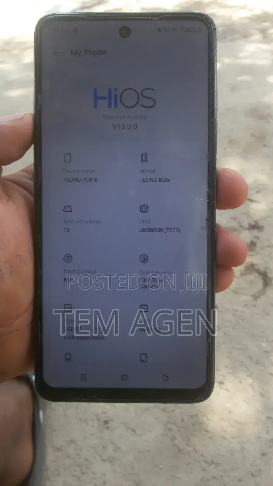 Tecno Pop 8 64 GB Gray