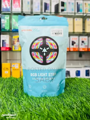 Porodo Blue Sound Reactive Rgb Strip Light With Remote Control