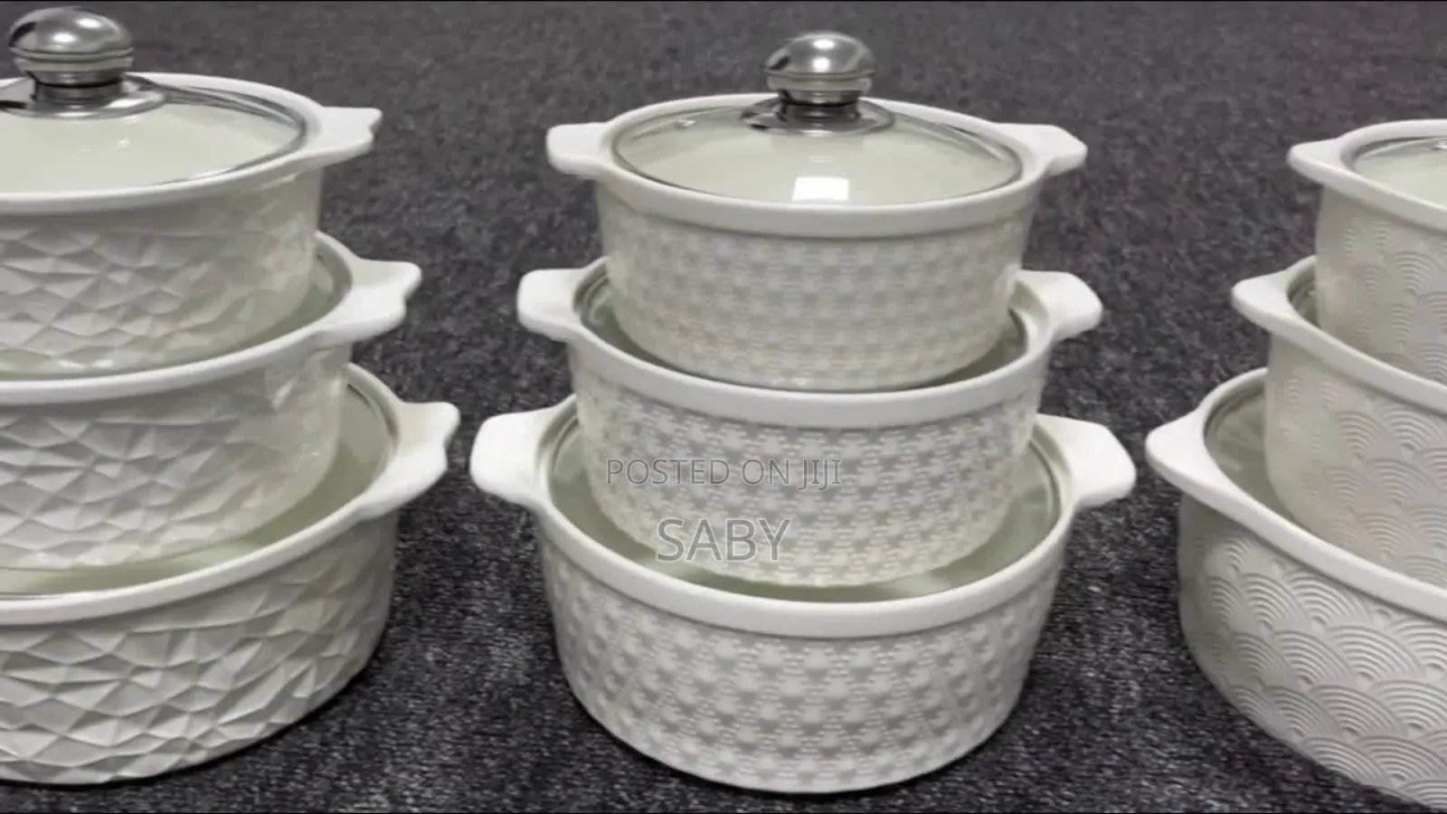 3 Set Ceramic Soup Pot