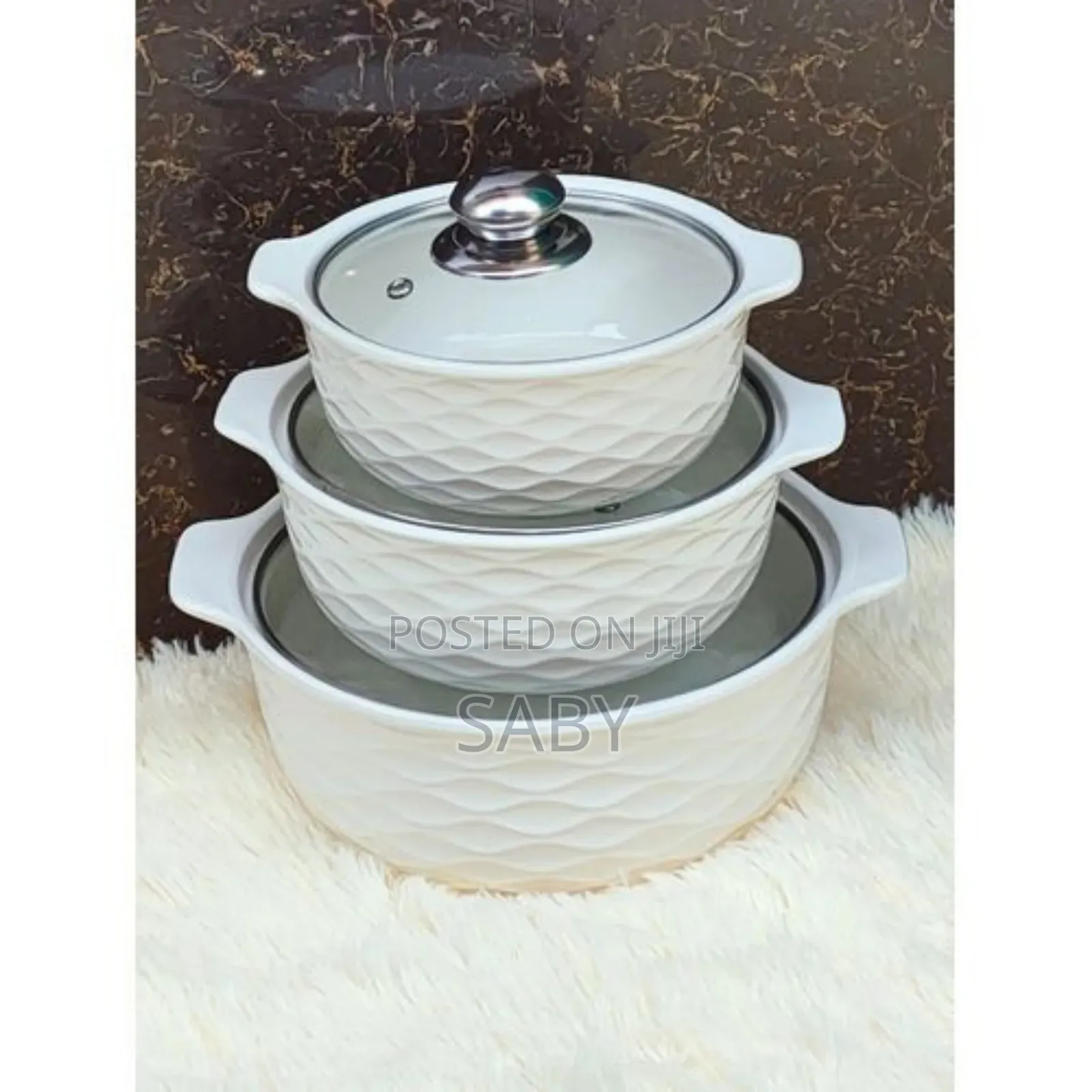 3 Set Ceramic Soup Pot