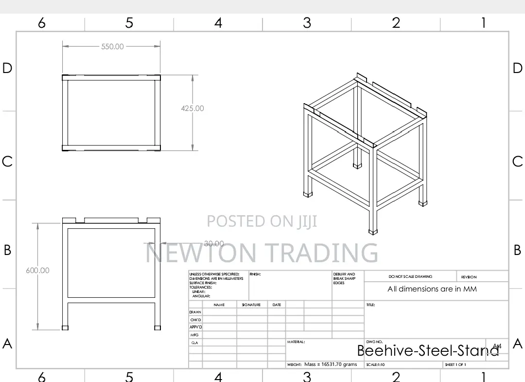 Beehive Stand (Steel Bee Hive Stand: Custom Made)