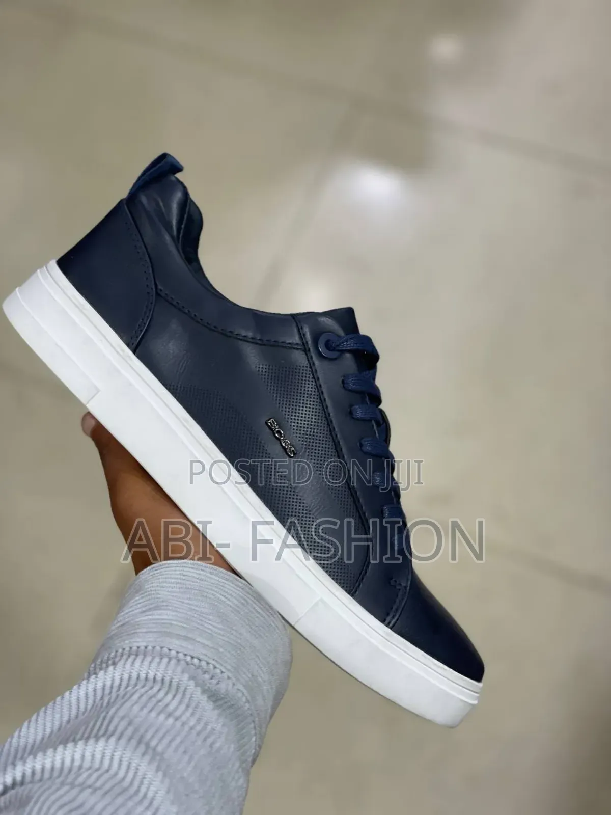 Boss Men’S Flats Color Dark Blue X White