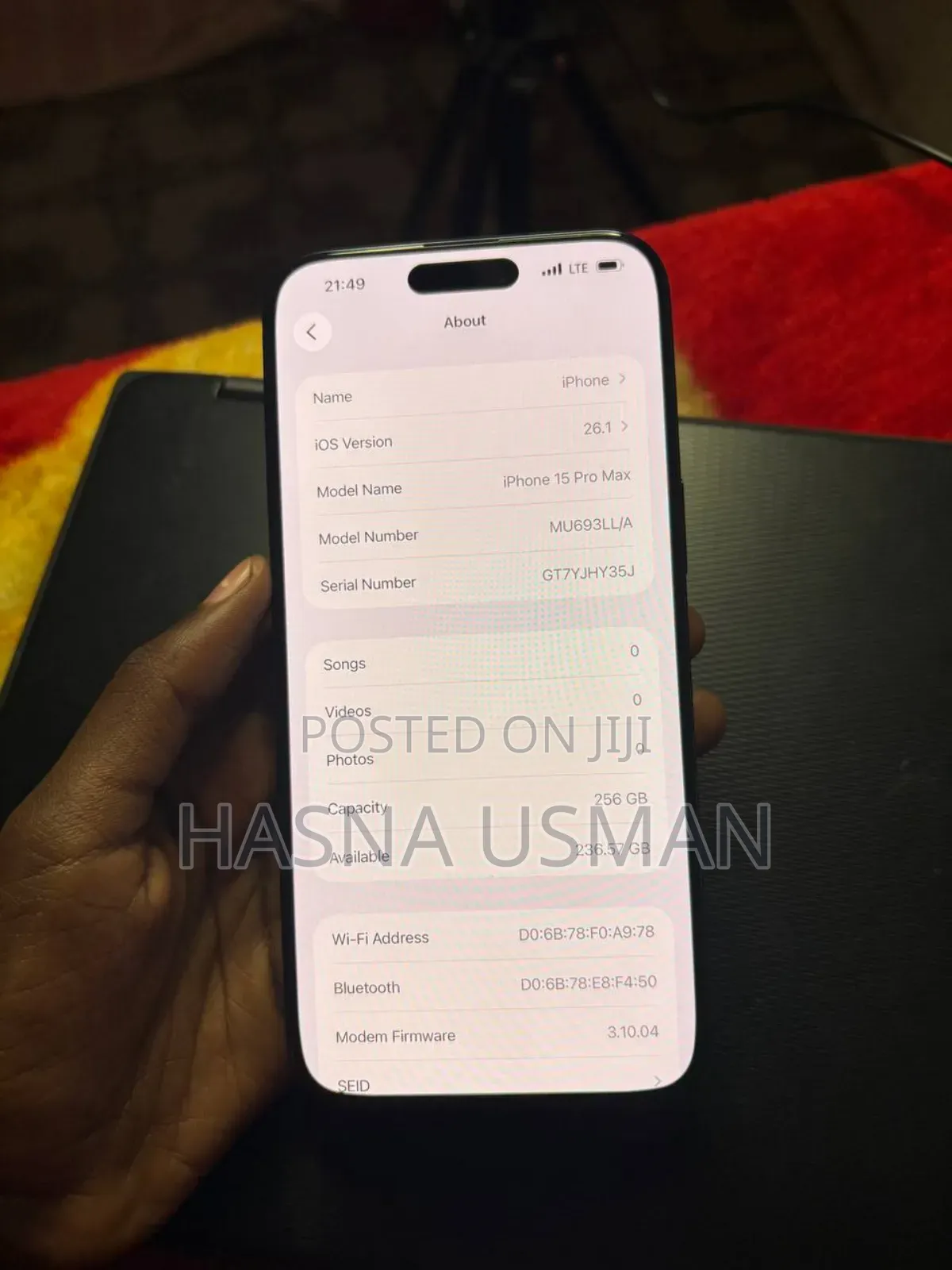 New Apple iPhone 15 Pro Max 256 GB Blue