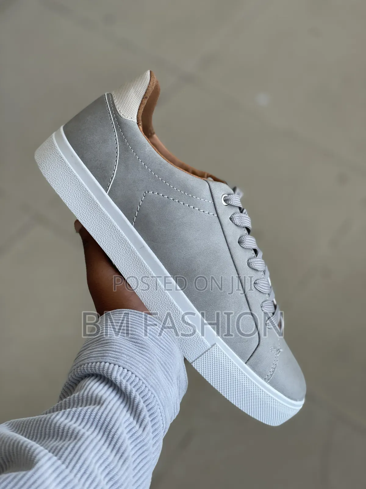 Authentic Zara Grey Casual Flat Shoes (Durable White Rubber Outsole)