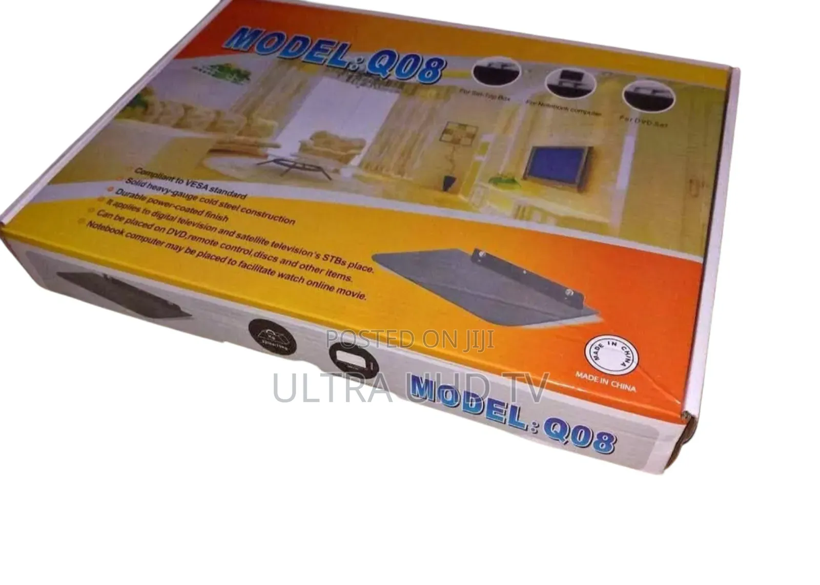 Q08 Model Tempered Glass Wall-mount Shelf Designed For Media Devices