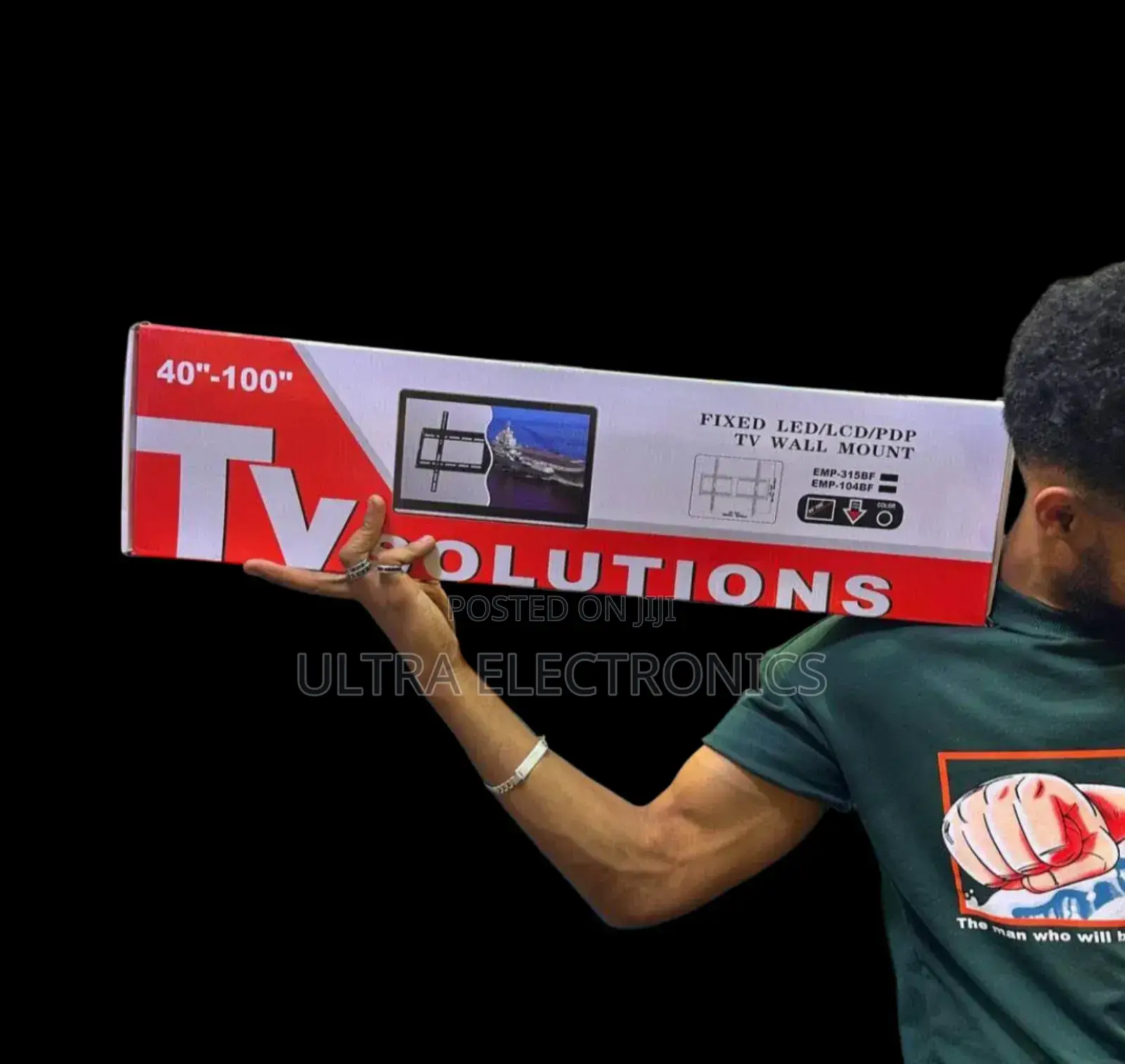 Fixed Tv Wall Mount Designed for 40" to 100" Led, Lcd, or PDP Tvs.