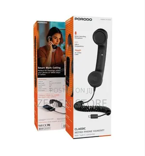 Porodo Classic Retro Phone Handset (Type-C) | ሬትሮ ስልክ ማውሪያ