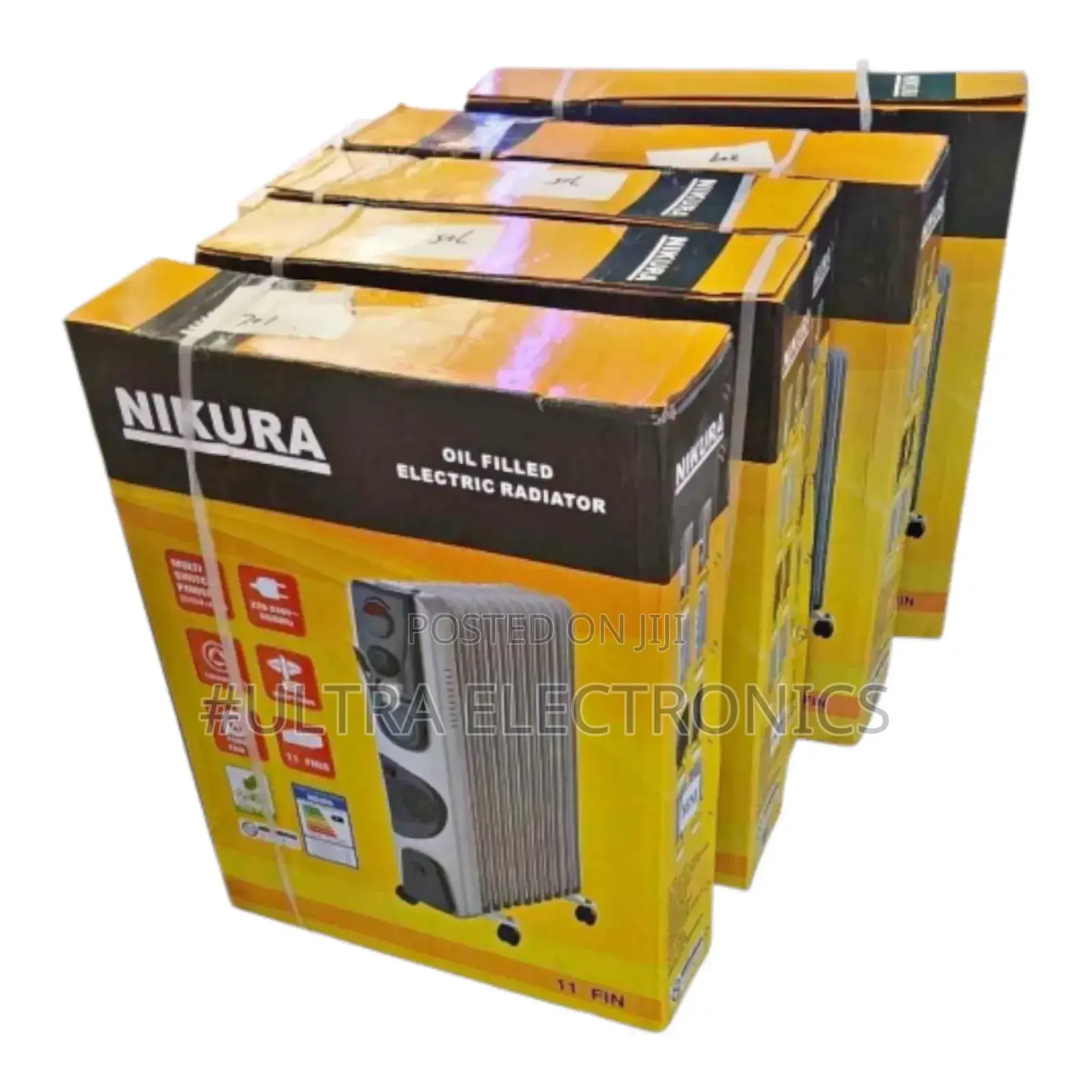 Nikura Oil-Filled Electric Radiator. It Is an 11-Fin Model,