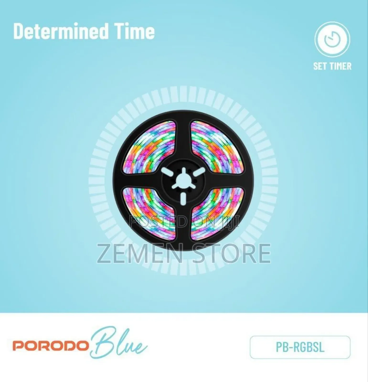 Porodo Blue RGB Smart Light Strip | ባለ 5 ሜትር የከለር መብራት