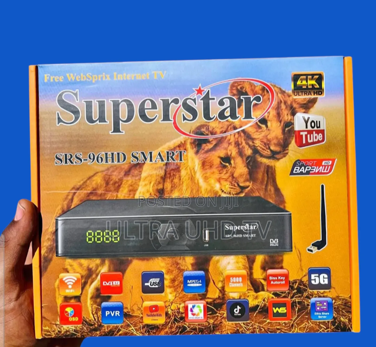 Superstar SRS-96hd Smart Ultra Hd Satellite Receiver Internet Tv