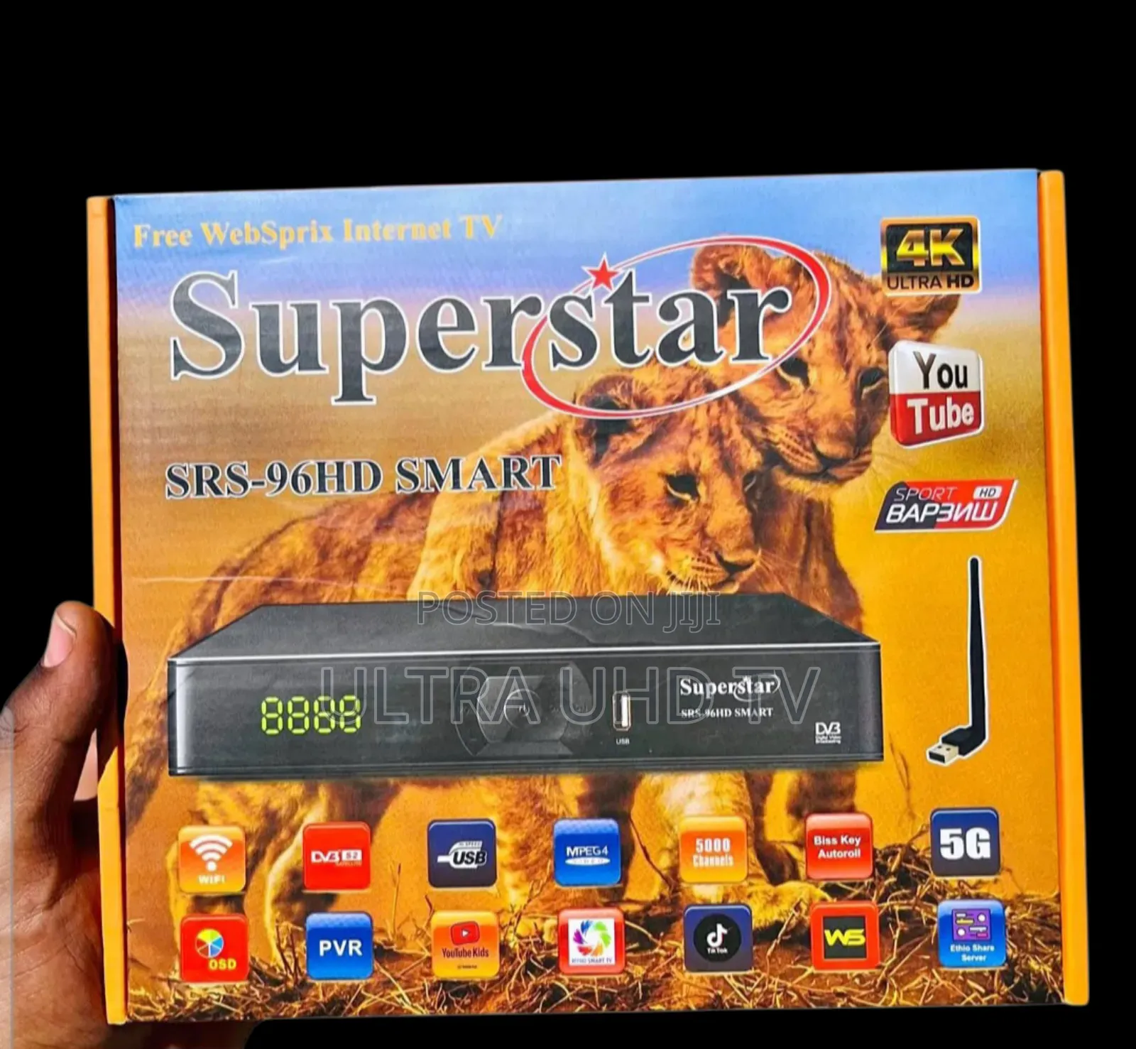 Superstar SRS-96hd Smart Ultra Hd Satellite Receiver Internet Tv